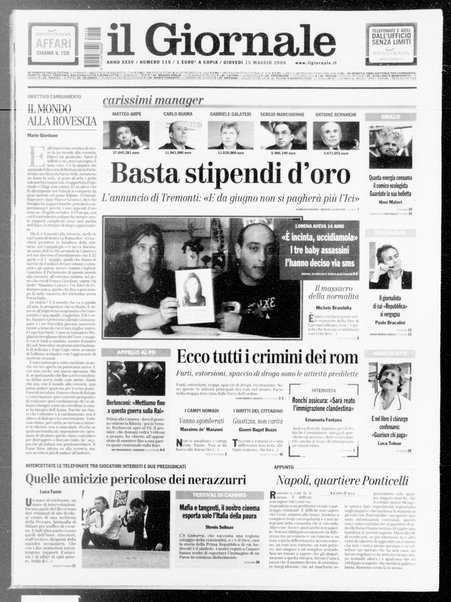 Il giornale : quotidiano del mattino